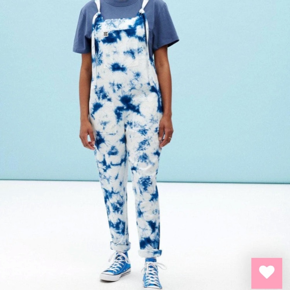 Lucy & Yak indigo tie dye dungarees